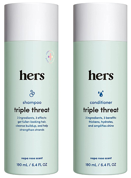 hers Triple Threat Shampoo and Conditioner Set | 40plusstyle.com